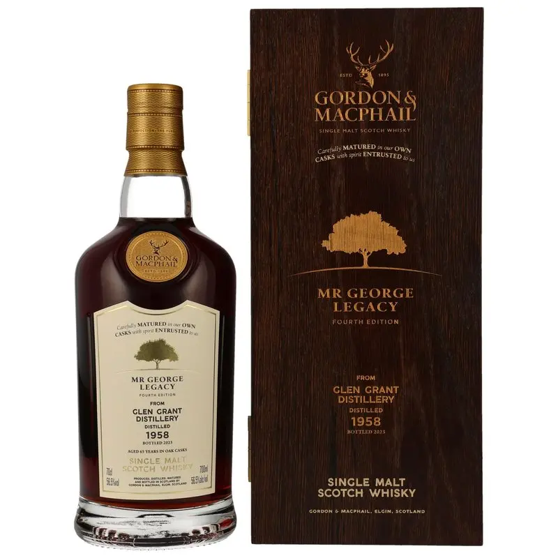 Glen Grant 1958/2023 - 65 y.o. - G&M Cask #3818 - Mr. George Legacy