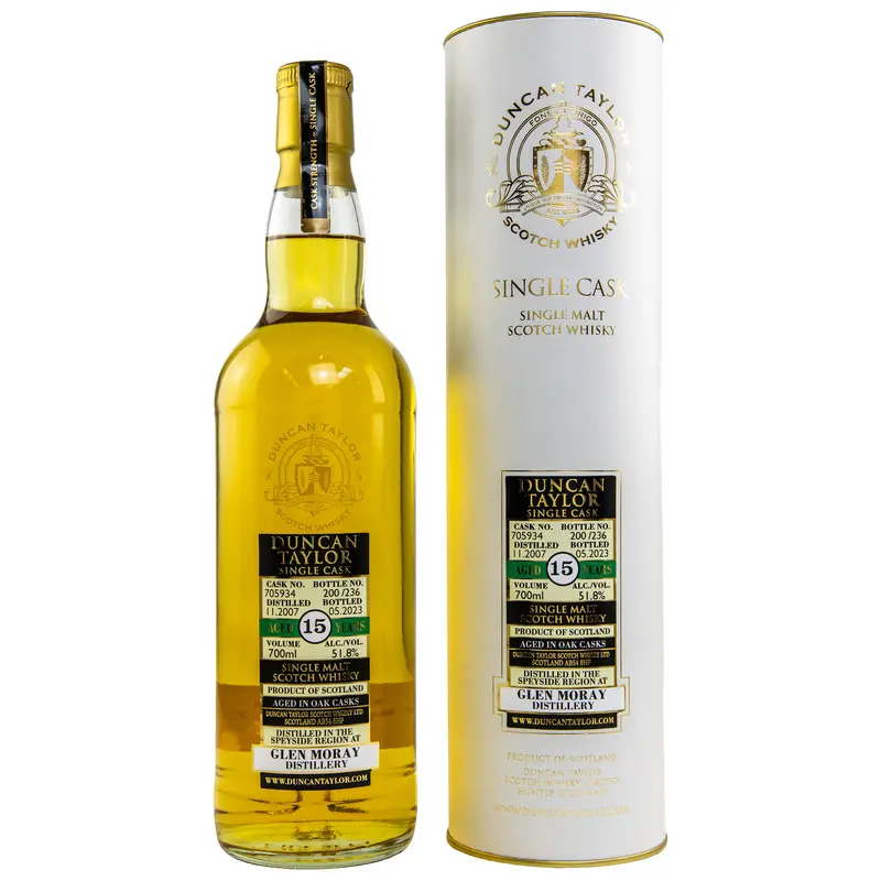 Glen Moray 2007/2023 - 15 y.o. - #705934 (Duncan Taylor)