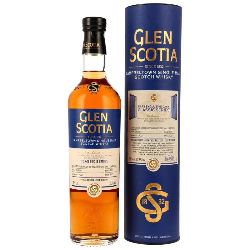 Glen Scotia 2017/2025 - 1st Fill Bordeaux Hogshead #24/503-02 - Behind the Blue Doors