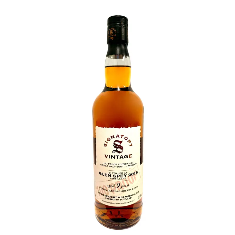 Glen Spey 9 Years 2015 100 Proof Signatory Vintage