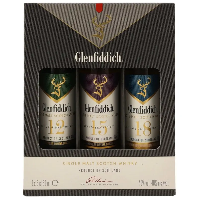 Glenfiddich 12/15/18 y.o. Tasting Pack Collection 3x5cl