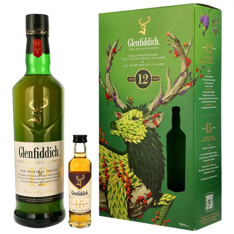 Glenfiddich 12 y.o. + Glenfiddich 15 y.o. Mini