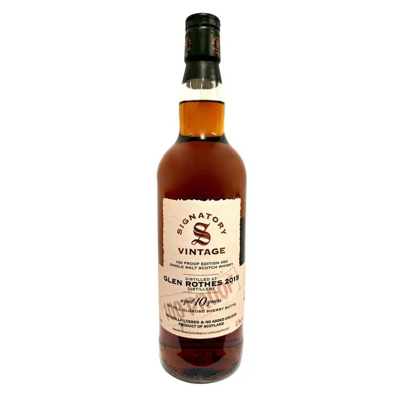 Glenrothes 10 Years 2015 100 Proof Signatory Vintage