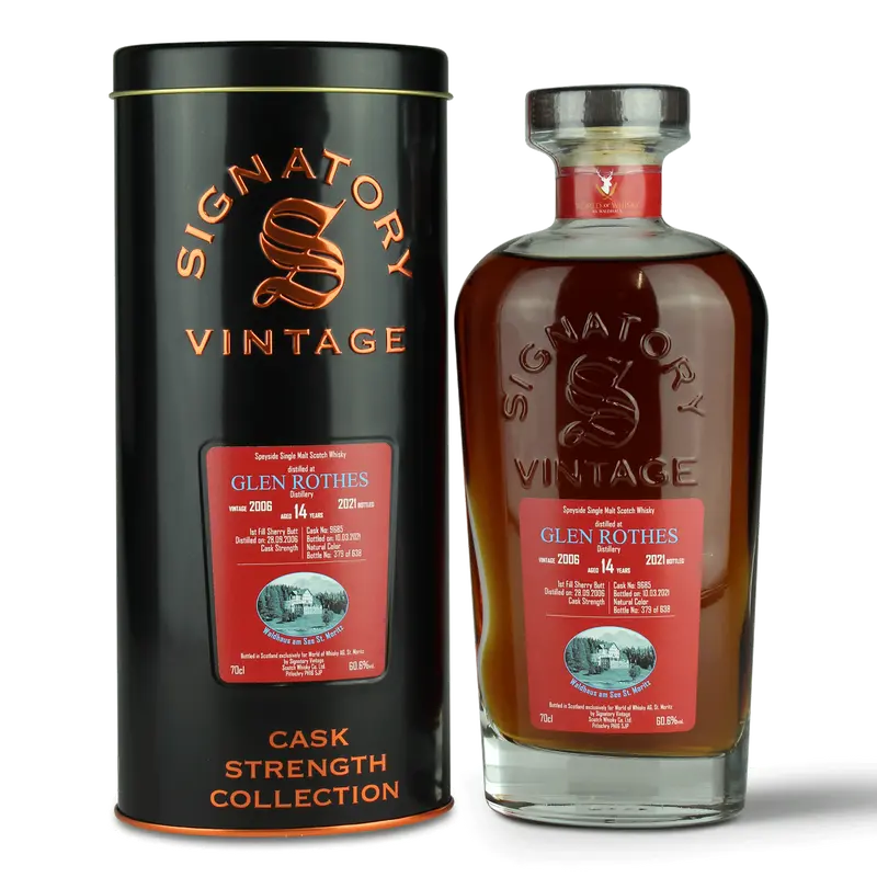 Glenrothes - 2006 - 2021 - 14y - 1st Fill Sherry Butt - Cask Strength Collection - Waldhaus am See Label