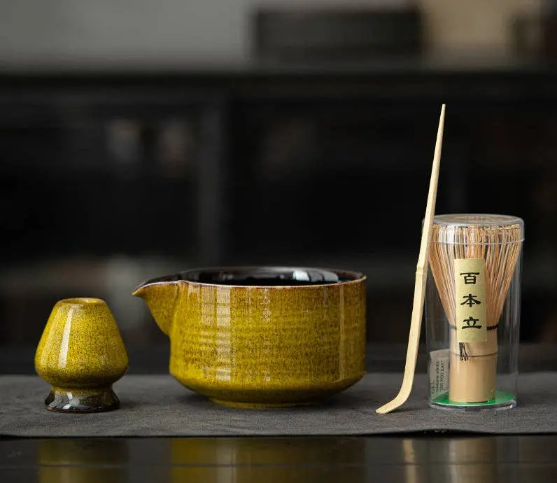 Gohobi - Gohobi Farbenfrohe Keramik Matcha Set