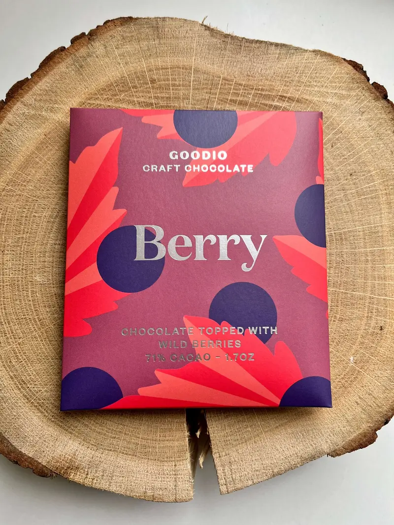 Goodio Berry 71% vegane Schokolade 48g (saisonal verfügbar)