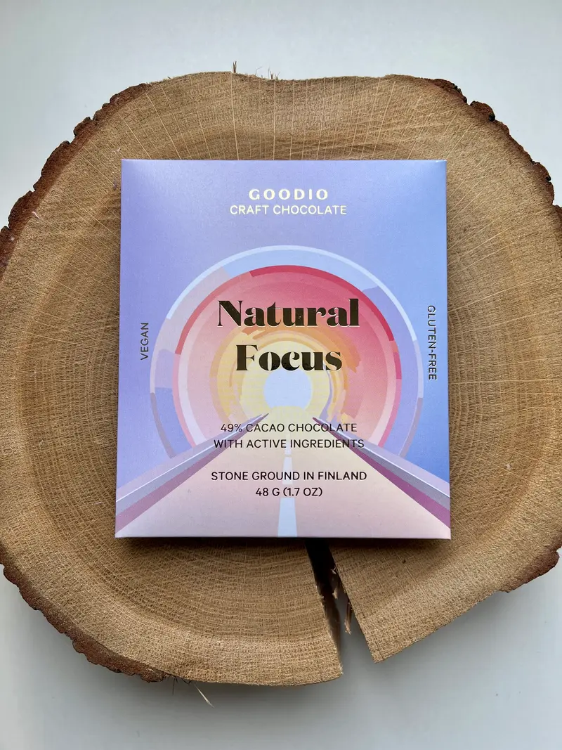 Goodio Natural Focus 49% vegane Schokolade 48g (saisonal verfügbar)