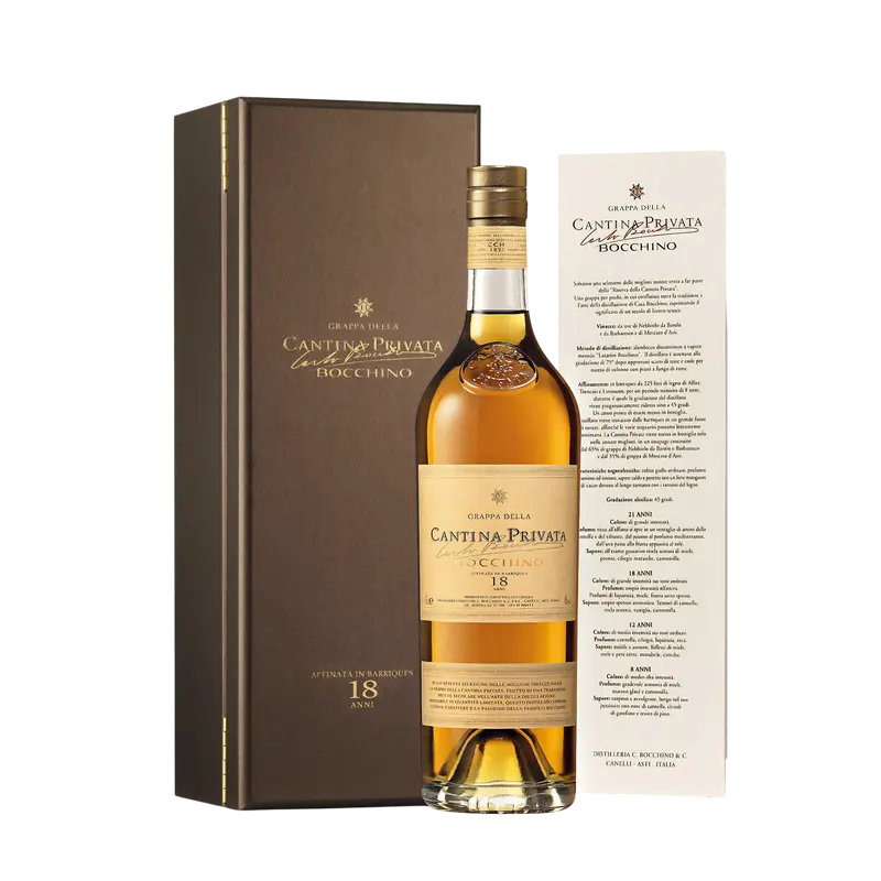 Grappa della Cantina Privata 18 Anni Distilleria Bocchino 70cl 45% vol.