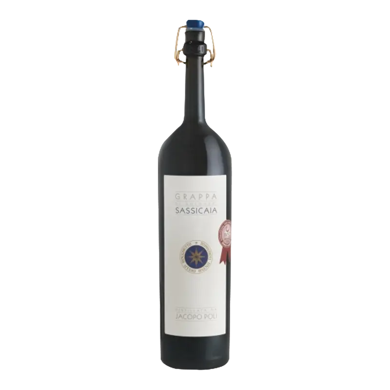 Grappa elevata in barili di Sassicaia