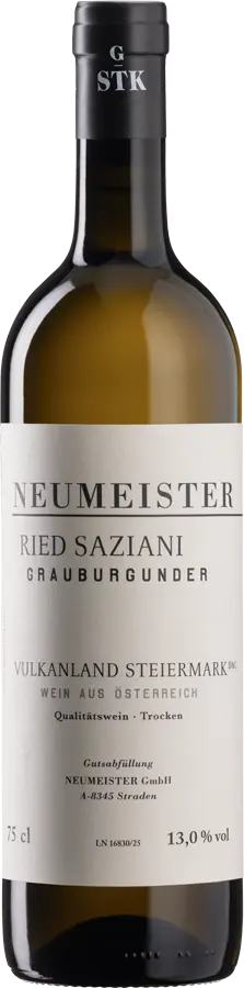Grauburgunder Ried Saziani GSTK Vulkanland Steiermark DAC 2022