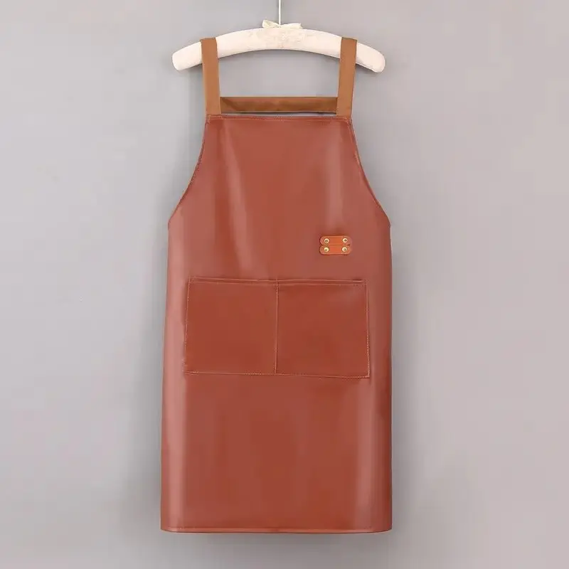 Grillschürze Wasserabweisende & ölresistente Schürze Dunkelbraun