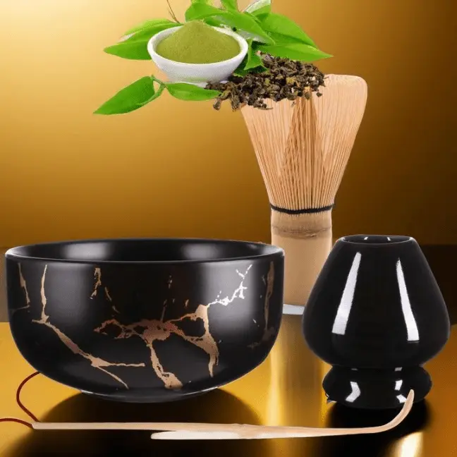 Grün Tee Set inkl. Matcha Besen - Burakku Geschenkidee