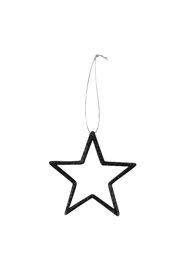 Hänger Stern schwarz H32cm