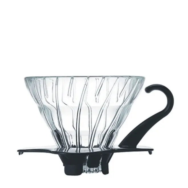 HARIO V60 Filterhalter, Glas schwarz 1-2 Port. 01