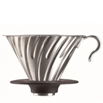 HARIO V60 Filterhalter, Metall Edelstahl, 3-4 Port.