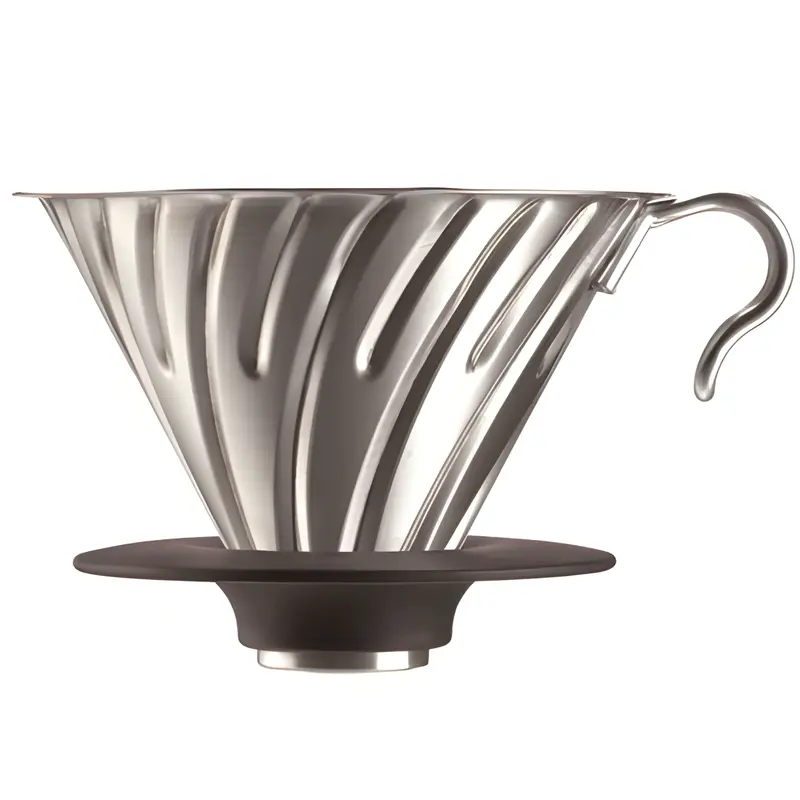 HARIO V60 Filterhalter, Metall Edelstahl, 3-4 Portionen