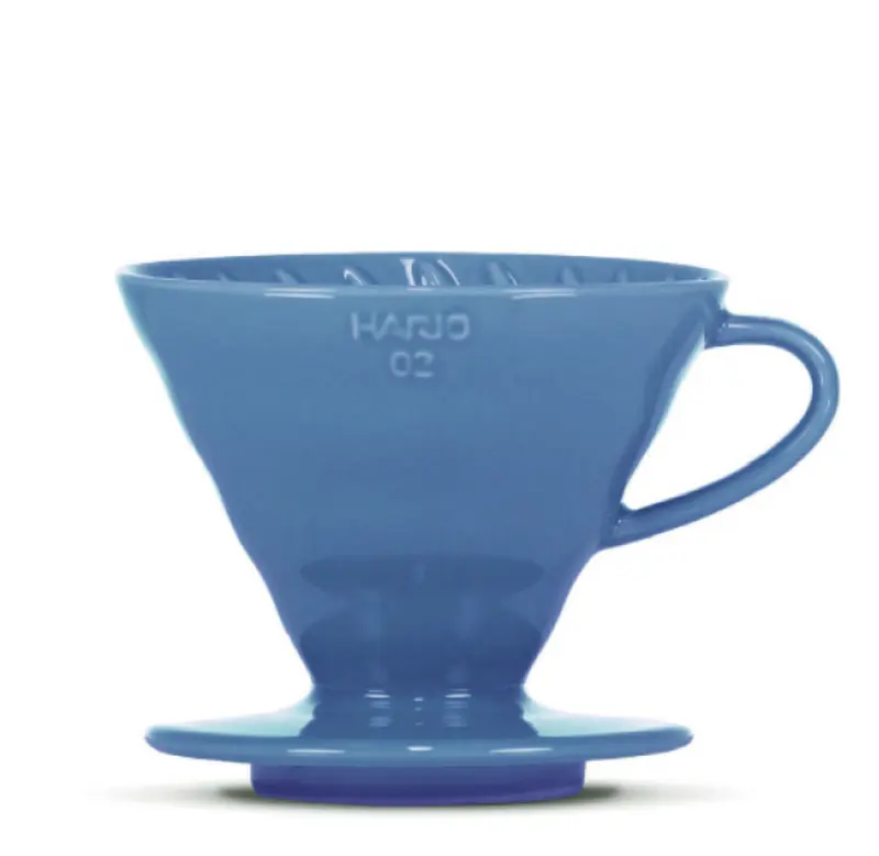 HARIO V60 Filterhalter, Porzellan, blue, 3-4 Port