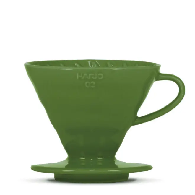 HARIO V60 Filterhalter, Porzellan, dark green, 3-4 Port