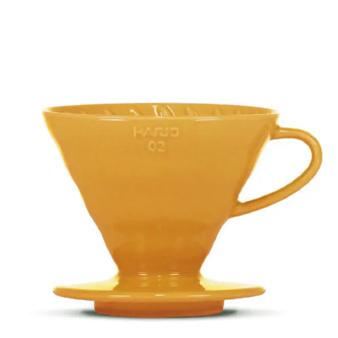 HARIO V60 Filterhalter, Porzellan, orange, 3-4 Port
