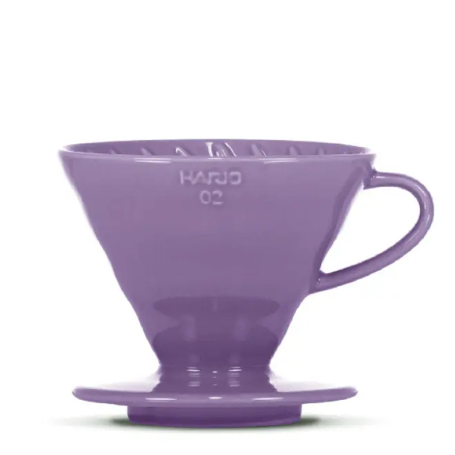 HARIO V60 Filterhalter, Porzellan, purple, 3-4 Port