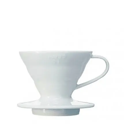 HARIO V60 Filterhalter, Porzellan, weiss, 3-4 Port
