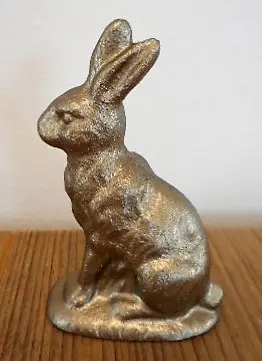 Hase Emil altsilber 8cmx6cm