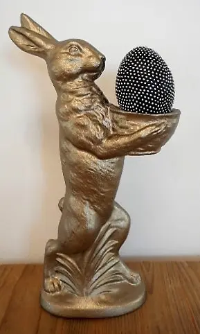 Hase Viktor altsilber 31.5cmx15cm