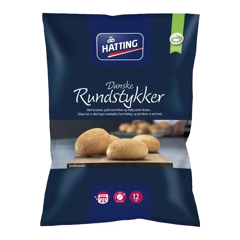 Hatting Danska Rundstycken fryst - Bread Rolls frozen 600g