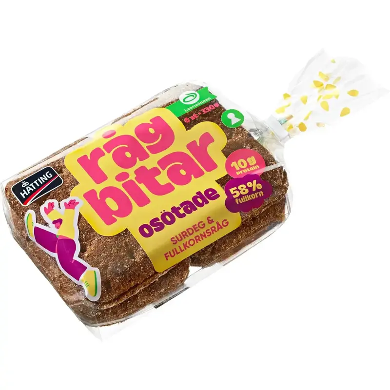 Hatting Rågbitar osötade 6-p - Rye Unsweetened Bread 6-p - 330g