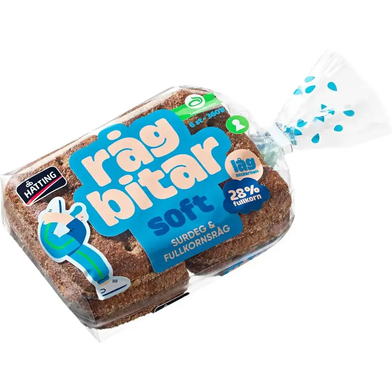 Hatting Rågbitar Soft - Rye Bits Soft Bread - 360g