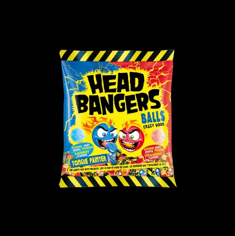 Head Bangers Balls Crazy Sour Himbeere & Erdbeere 135g