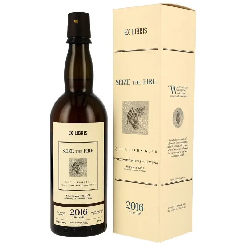 Hellyers Road 2016 - 8 y.o. - 1st Fill ex-Bourbon Cask #16322.01 - Ex Libris Seize The Fire