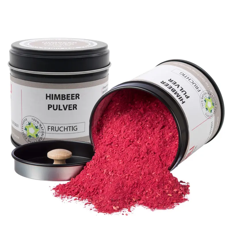 Schweizer Himbeerpulver «Him- & Her-Beeren» – gefriergetrocknet, 190 g