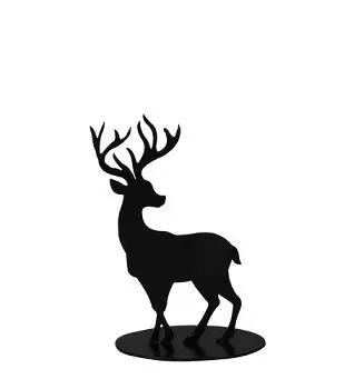 Hirsch schwarz H20cm