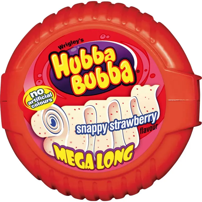 Hubba Bubba Tuggummi Snappy Strawberry Mega long - Chewing gum Snappy Strawberry Mega long - 56g
