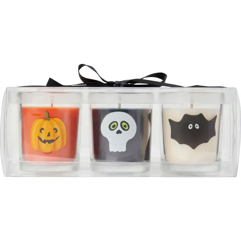 ICA Fylld Ljuslykta Halloween – Filled Halloween Candle Lanterns - H7cm, 3-p