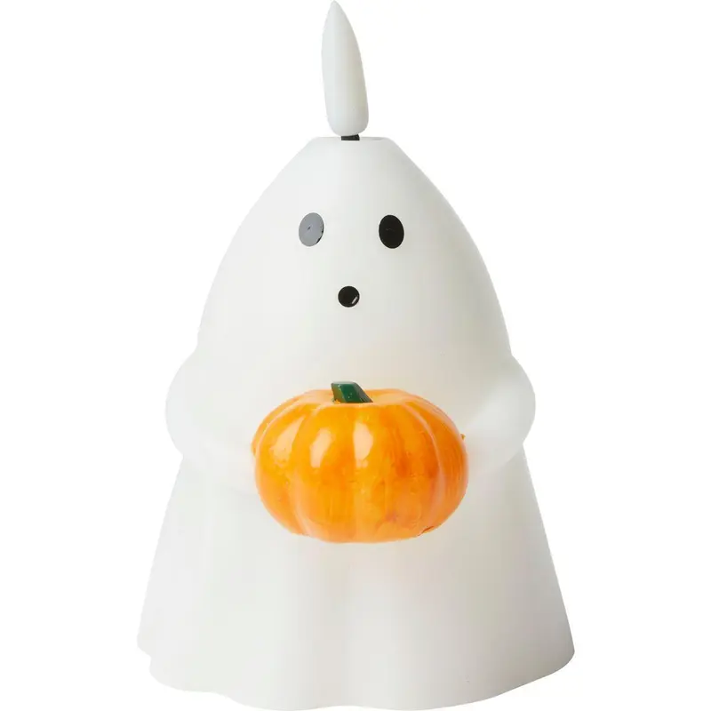 ICA LED Spöke med pumpa – LED Ghost with Pumpkin - 1 pc, H10cm
