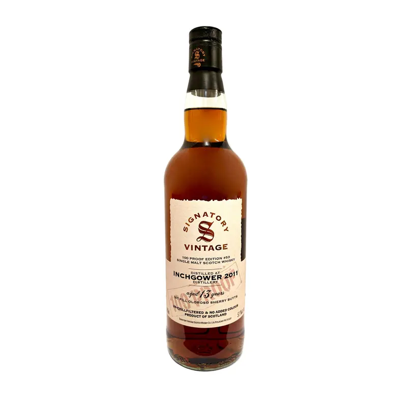 Inchgower 13 Years 2011 100 Proof Signatory Vintage