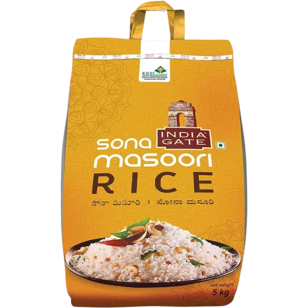 India Gate Sona Masoori Rice - 5 kg