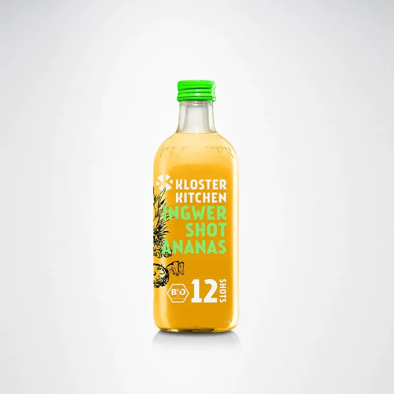 Ingwer Shot Ananas Bio Flasche, 360 ml