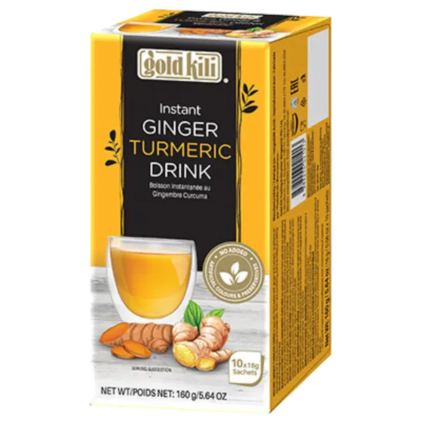Instant Ginger Turmeric Tea Drink - 10 Bags - 360 g