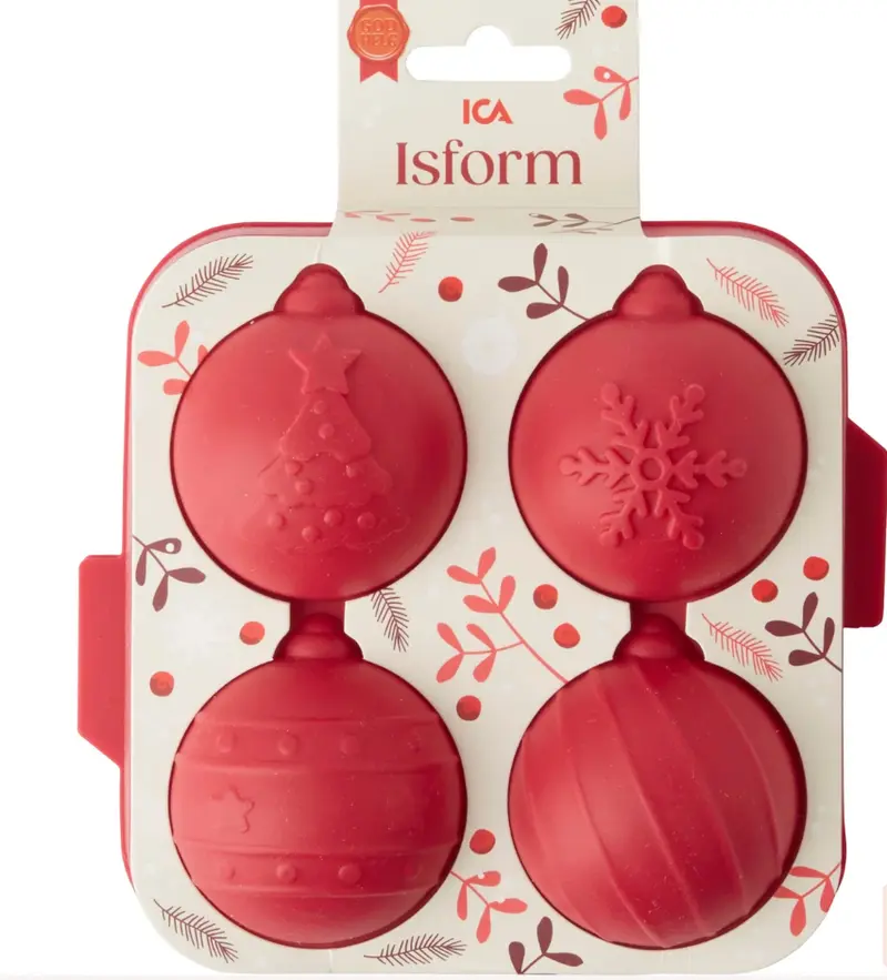 Iskuber Julkulor - Ice cubes Christmas baubles - 4 p