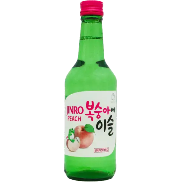 Jinro Chamisul Soju (Peach) - 350 ml Alcohol 13% Vol