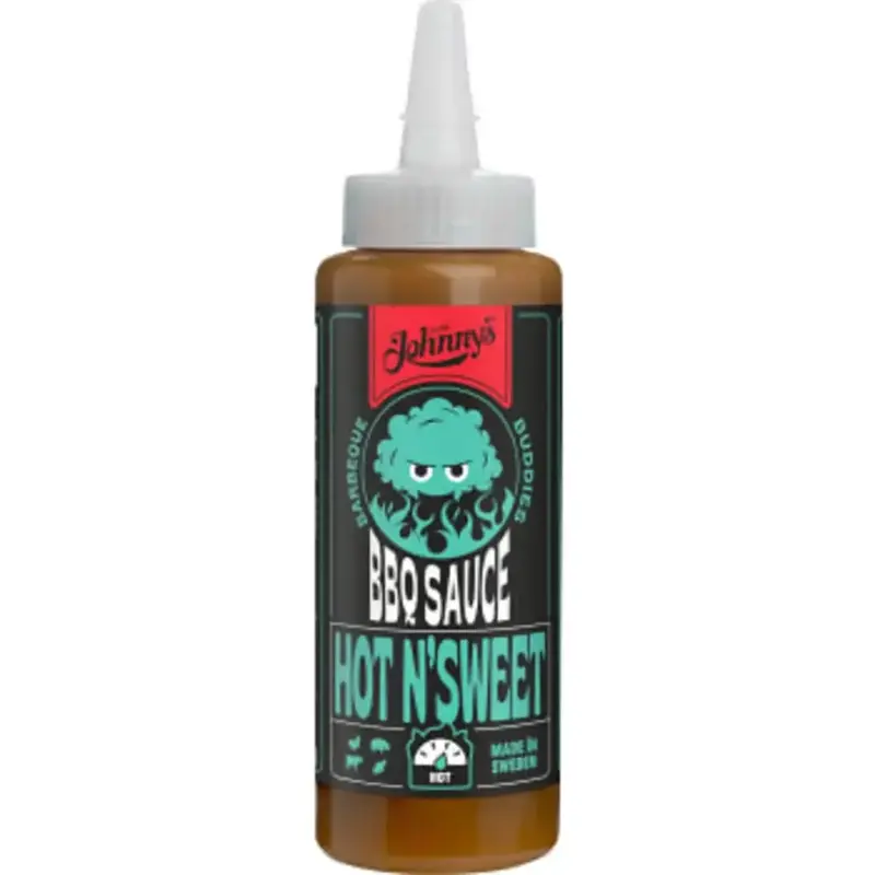 Johnnys Sås BBQ Hot n Sweet - BBQ Sauce Hot n Sweet - 310g