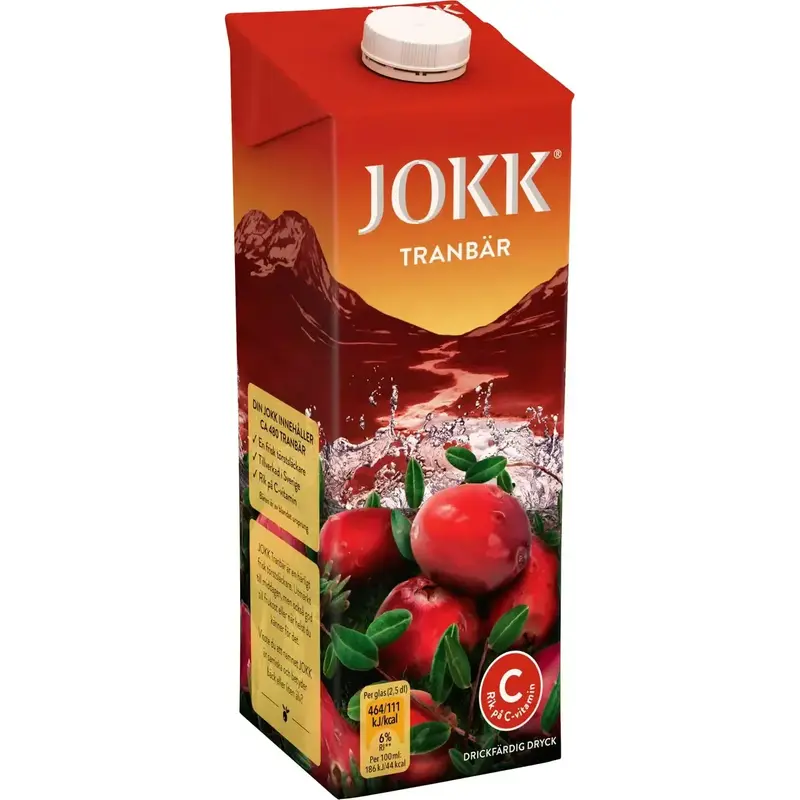 JOKK Tranbärsdryck - Cranberry drink - 1l