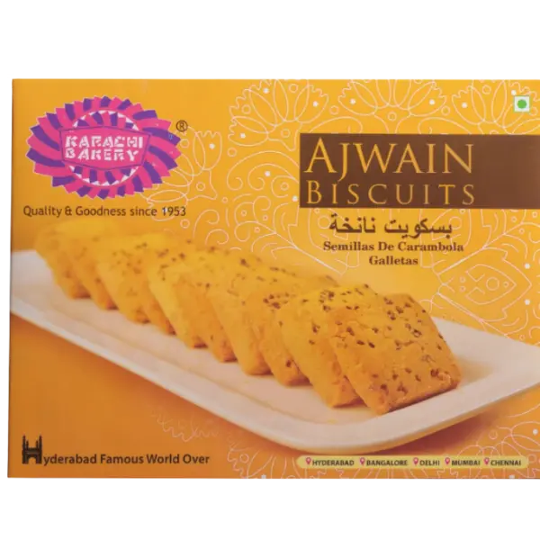 Karachi Bakery Vegan Ajwain Biscuits - 400 g