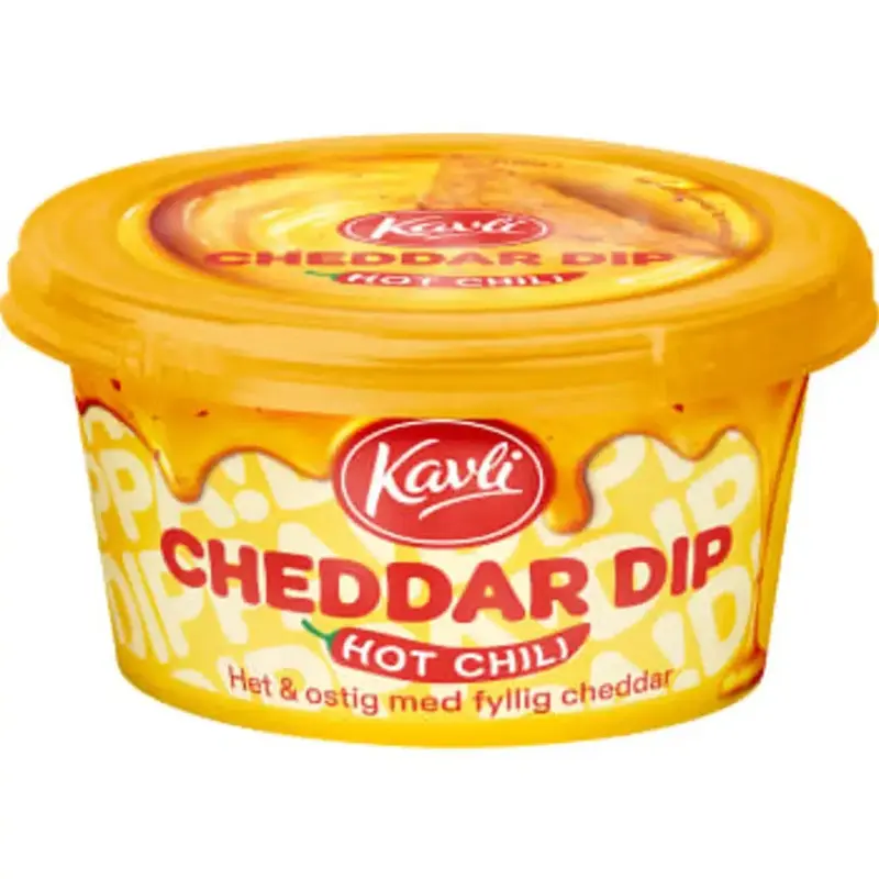 Kavli Dip Cheddar Hot Chili  - Cheese Spread  -  185 g