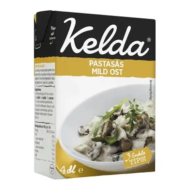 Kelda Pastasås Mild Ost - Pasta Sauce Mild Cheese 4dl