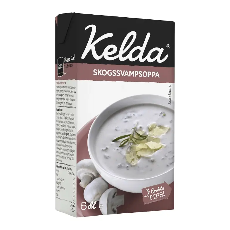 Kelda Skogssvampsoppa 5% - Wild mushroom Soup 500 ml