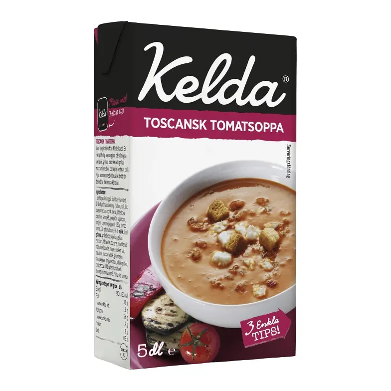 Kelda Toscansk Tomatsoppa 3% - Tuscan Tomato Soup 500 ml